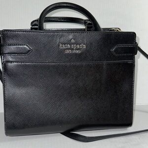 Kate Spade Black Textured Satchel